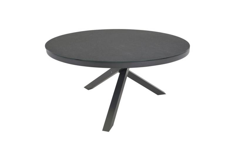 Gartentrends Gartentisch Mojito Ceramic Negro, rund, Glaskeramik, Aluminium, anthrazit - 74x150 (HxD) von Gartentrends