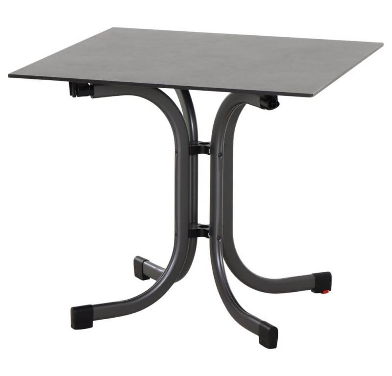Gartentrends Gartentisch Sola, in matt-anthrazit, dark stone - 80x70x80 (BxHxT) von Gartentrends