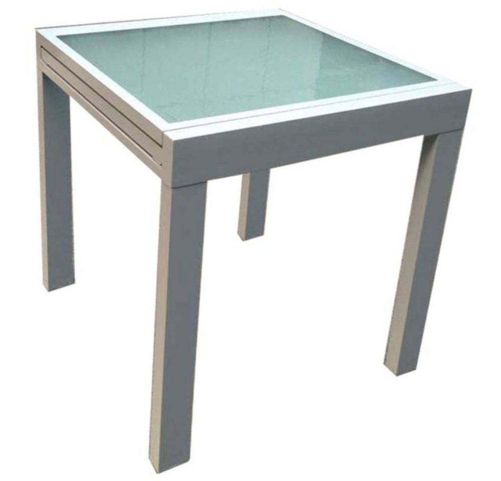 Gartentrends Glastisch Lola, aus Aluminium/Glas in grau. Abmessungen (H) 75 cm von Gartentrends