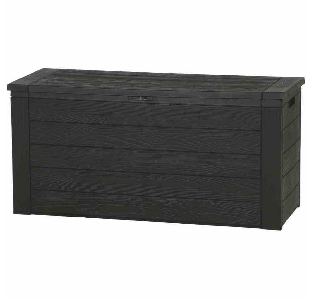 Gartentrends Kissenbox Woody, in anthrazit, Kunststoff - 46x58x120cm (BxHxT) von Gartentrends