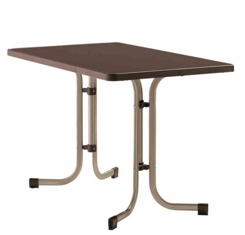 Gartentrends Klapptisch 233, in mocca, Mecalit®-Pro, Stahl - 115x72x70cm (BxHxT) von Gartentrends