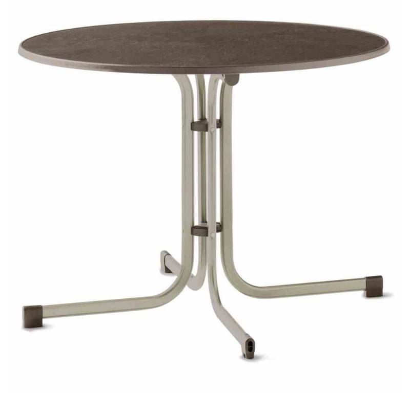 Gartentrends Klapptisch 236, in mocca, Mecalit®-Pro, Stahl - 72x100cm (HxD) von Gartentrends