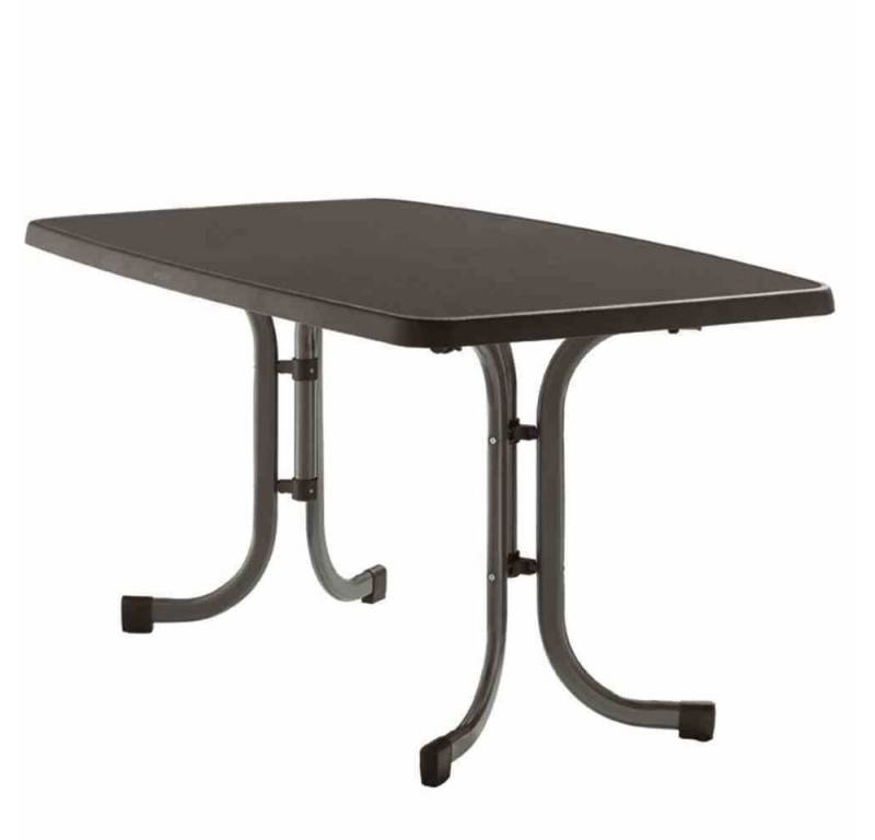 Gartentrends Klapptisch 253, in grau, anthrazit/Mecalit®-Pro - 150x72x90cm (BxHxT) von Gartentrends