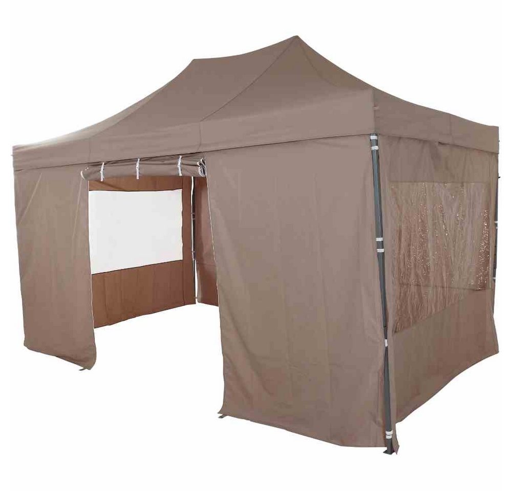 Gartentrends Pavillon Allrounder, in grau, taupe - 300x330x450 (BxHxT) von Gartentrends