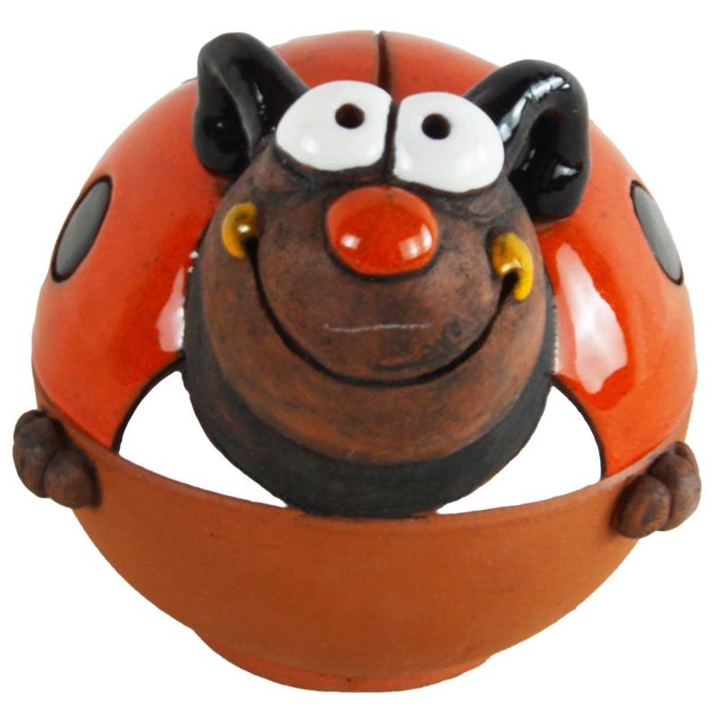 Töpferei Bauer Gartenfigur Gartenkugel Marienkäfer von Töpferei Bauer