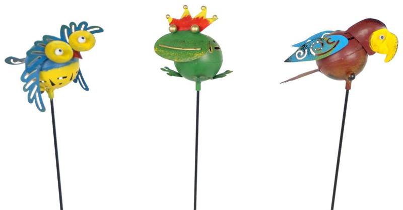 Denk Gartenstecker 3er Set bunte Gartenstecker Tiere, Gartendeko, Metall (3-St) von Denk