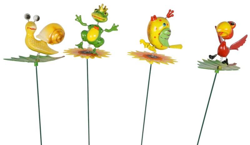 Denk Gartenstecker 4er Set bunte Gartenstecker Wackeltiere (4-St., 4 tlg) 4er Set, Wackeltiere, Gartenstecker von Denk