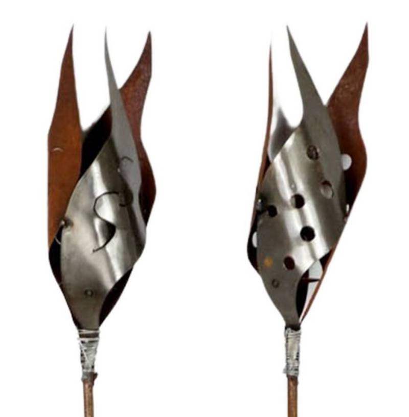 Denk Gartenstecker Gartenstecker Fackel 2er Set ca. 155 cm, Gartendeko,Metall,Rankspieß (2-St) von Denk