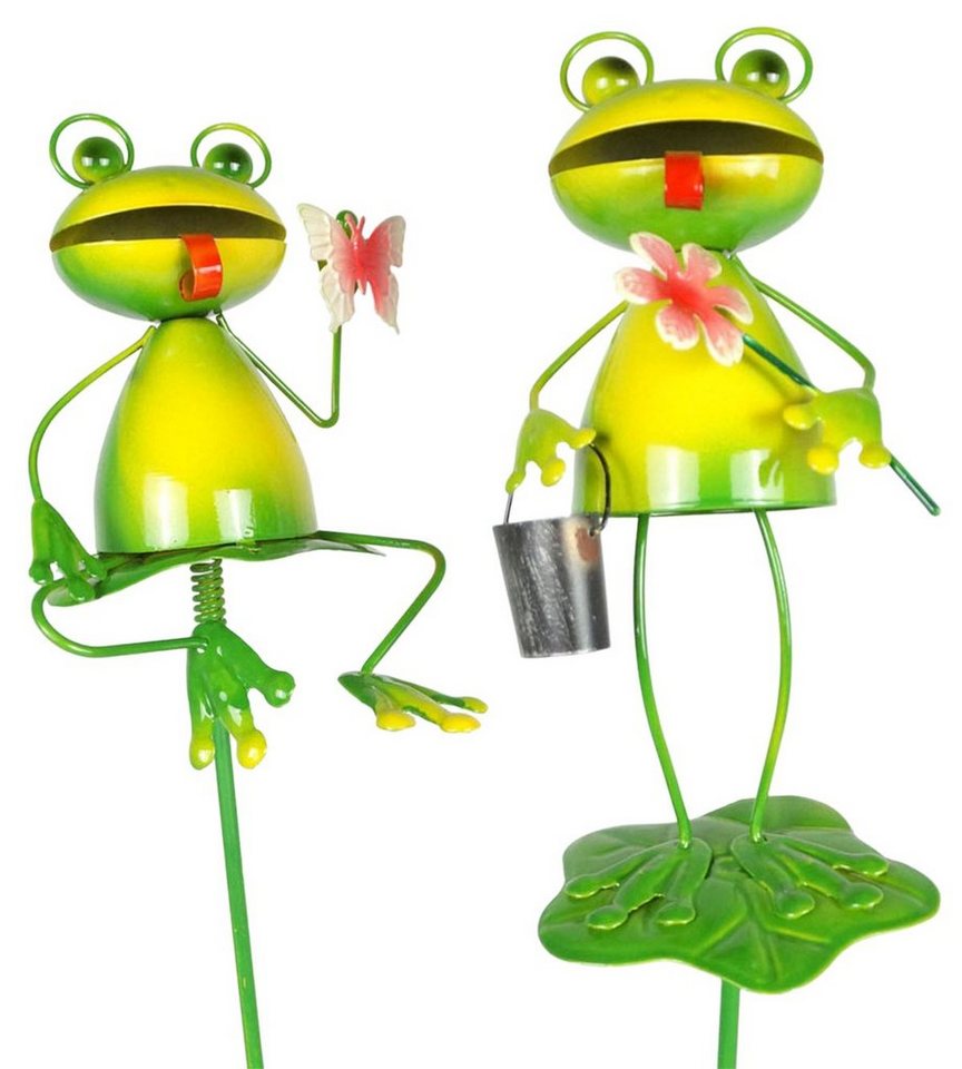 Gartenursel Gartenstecker Gartenstecker Frosch mit Blume von Gartenursel