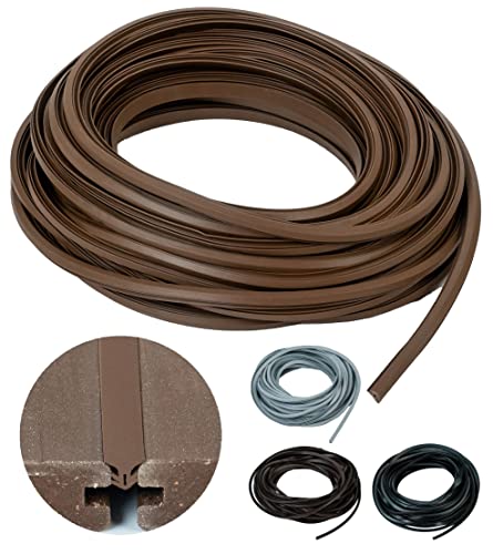 Gartenwelt Riegelsberger Terrassenfugenband mit Antidehnungsfaden für alle Terrassensysteme WPC Holz Made IN Germany Fugendichtung Fugenband Bodenfüllprofil Dichtung 7-10 mm Hellbraun 1 lfm von Gartenwelt Riegelsberger