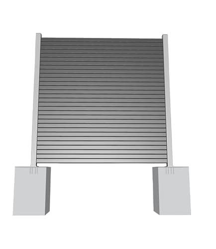 ALU Rhombuszaun Sichtschutz Zaun Gartenzaun Komplettset | 4 Zaunelemente 180x180cm anthrazit + 5 Pfosten silber| zum Festschrauben von Gartenwelt Riegelsberger