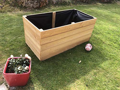 Gartenwelt Riegelsberger Elegantes Hochbeet Kräuterbeet Pflanzbeet Lärche Gemüsebeet 150x100cm Höhe 71 cm aus Lärchenholz 27mm glatt von Gartenwelt Riegelsberger