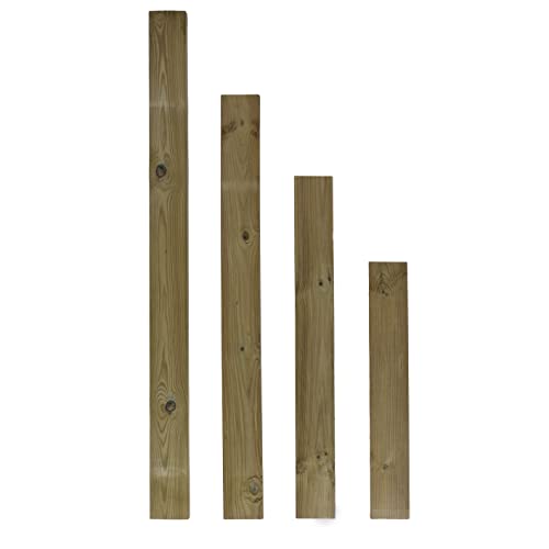 Gartenwelt Riegelsberger 10 Stück Zaunlatte aus Nadelholz kesseldruckimprägniert Höhe 150 cm Typ F 20x90 mm von Gartenwelt Riegelsberger