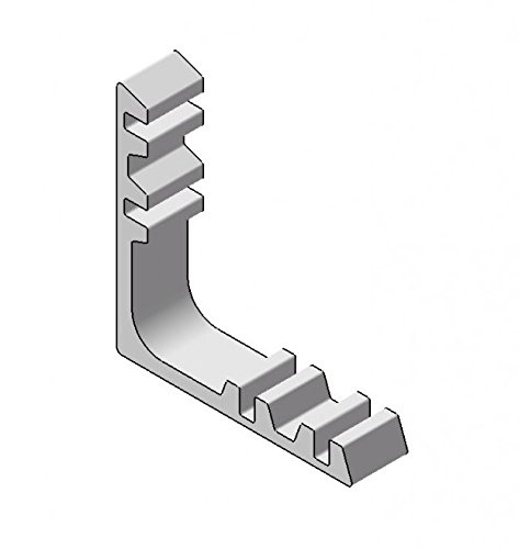 Gartenwelt Riegelsberger Zubehör L-Verbinder 9,5 mm für 15x45 mm Aluschiene S Unterkonstruktion aus Aluminium inkl. Bohrschrauben von Gartenwelt Riegelsberger