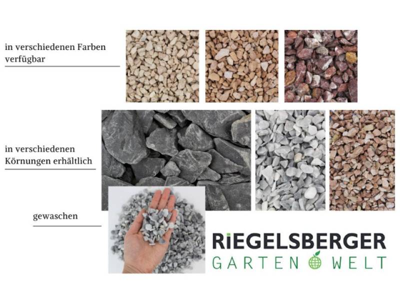 Gartenwelt Riegelsberger Dekosteine Ziersplitt 25 kg Splitt ungewaschen Gabionenfüllung Deko Garten von Gartenwelt Riegelsberger