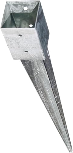 Gartenwelt Riegelsberger Einschlagbodenhülse 121x121x900 mm 6er Set für 12x12 cm Pfosten Bodenhülse feuerverzinkt Einschlaghülse von Gartenwelt Riegelsberger