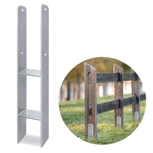 Gartenwelt Riegelsberger H-Pfostenträger 121 x 800/6 Set mit Schrauben Bodenhülse Pfostenanker Pfostenschuh Anker Carport feuerverzinkt von Gartenwelt Riegelsberger
