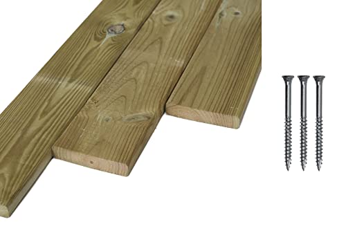 Gartenwelt Riegelsberger Handlauf-Set 85 mm aus Kiefernholz imprägniert für Hochbeet Größe 195x100 cm von Gartenwelt Riegelsberger