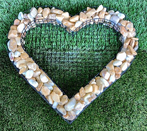 Gartenwelt Riegelsberger Herz Gitter mit kleinen Giallo Siena Steinen für Allerheiligen Grabschmuck Grabgestaltung Grabdeko Pflanzschale Gartenwelt Riegelsberger Herz Gitter mit kleinen Giallo Siena Steinen für Allerheiligen Grabschmuck Grabgestaltung Grabdeko Pflanzschale von Gartenwelt Riegelsberger