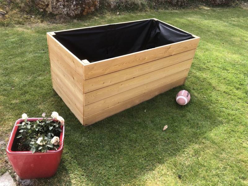 Gartenwelt Riegelsberger Hochbeet Elegantes Hochbeet Höhe 71cm Lärche Pflanzen Kräuter Gemüse von Gartenwelt Riegelsberger