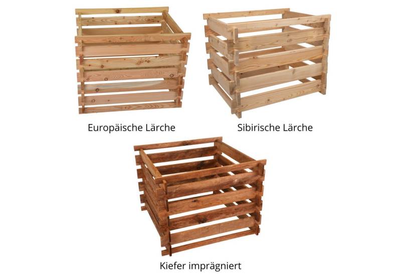 Gartenwelt Riegelsberger Komposter Holzkomposter 90x90xH70 cm Kiefer imprägniert Stecksystem organisch, BxTxH: 80x80x60 cm Gartenwelt Riegelsberger Komposter Holzkomposter 90x90xH70 cm Kiefer imprägniert Stecksystem organisch, BxTxH: 80x80x60 cm von Gartenwelt Riegelsberger