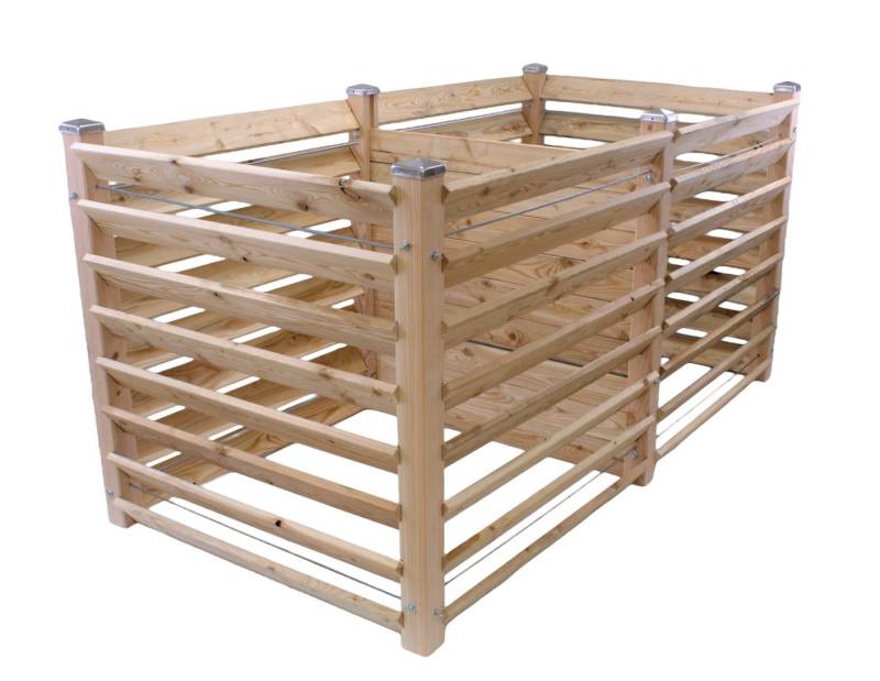Gartenwelt Riegelsberger Komposter Moderner Komposter Lärchenholz Massivholz Steckkomposter, BxTxH: 153x80x100 cm von Gartenwelt Riegelsberger