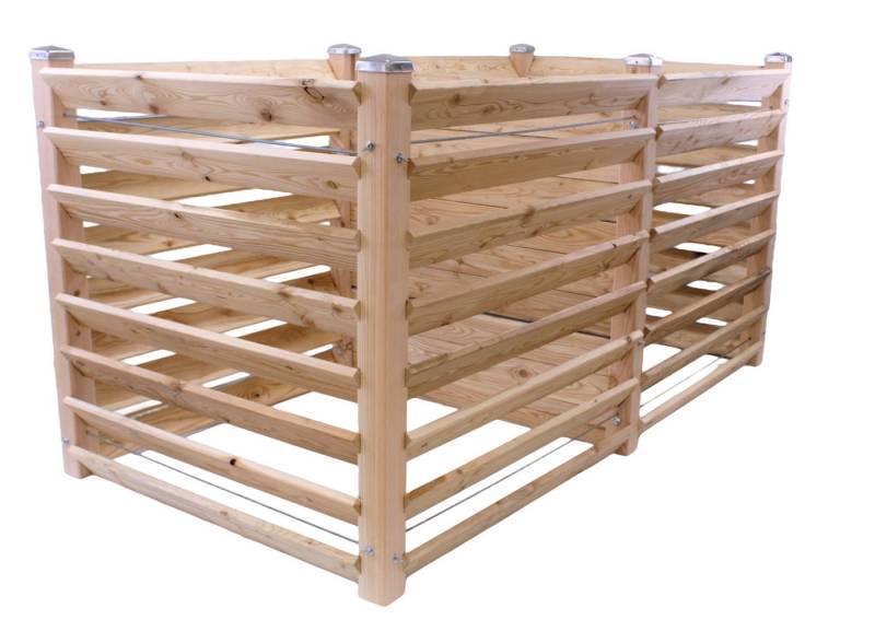 Gartenwelt Riegelsberger Komposter Moderner Komposter Lärchenholz Massivholz Steckkomposter von Gartenwelt Riegelsberger