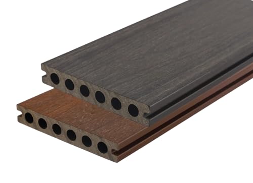Gartenwelt Riegelsberger Musterbox Premium WPC Terrassendielen (2 Handmuster: Dark Grey, Ipé) von Gartenwelt Riegelsberger