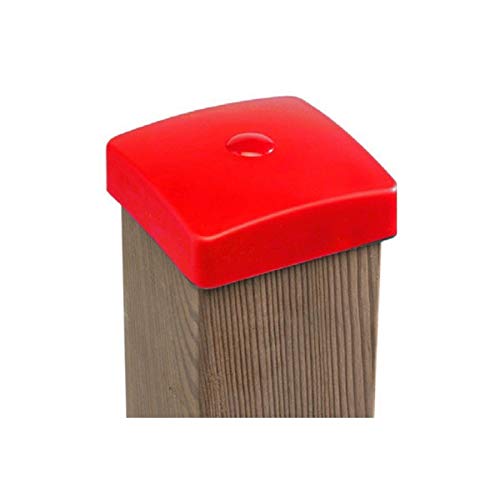 Gartenwelt Riegelsberger Premium PVC Pfostenkappe 90x90 mm ROT Abdeckung für Kantholz 9x9 cm aus Kunststoff von Gartenwelt Riegelsberger