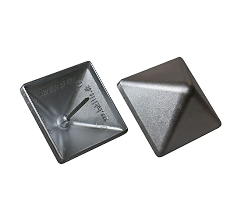 Gartenwelt Riegelsberger Pfostenkappe Aluminium blank 130x130 mm Pyramide mit Dorn Kappe für Pfosten bis 12,5x12,5 cm Zaunkappe Abdeckkappe von Gartenwelt Riegelsberger