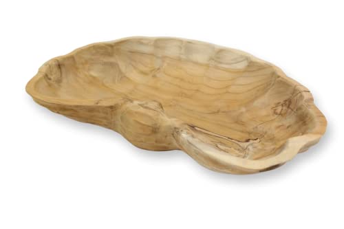 Gartenwelt Riegelsberger Schale Teak Holzschale Teakschale Lyon Abmessungen ca. 40x29 cm Massiv Teakholz Natur Unikat Deko Rustikal Gartenwelt Riegelsberger Schale Teak Holzschale Teakschale Lyon Abmessungen ca. 40x29 cm Massiv Teakholz Natur Unikat Deko Rustikal von Gartenwelt Riegelsberger