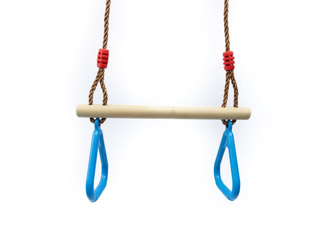Gartenwelt Riegelsberger Schaukelhaken Multifunktions Hartholztrapez mit Kunststoffringen Gymnastikringe, Trapez: Hartholz, Ringe: HDPE, Seile: Polypropylen, bis 120 kg von Gartenwelt Riegelsberger