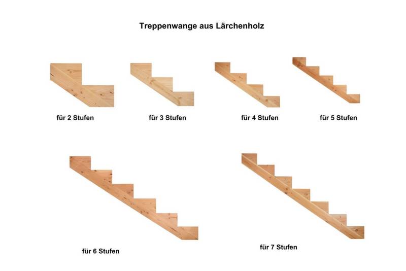 Gartenwelt Riegelsberger Treppenstufe Treppenwange für Stufen Massivholz Lärche 1 Stück von Gartenwelt Riegelsberger