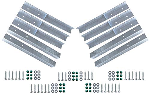 Gartenwelt Riegelsberger Winkelanker für Spielturm und Schaukel feuerverzinkt 500x45x45mm Erdanker Grundanker zum Einbetonieren 10 Stück (Set) von Gartenwelt Riegelsberger