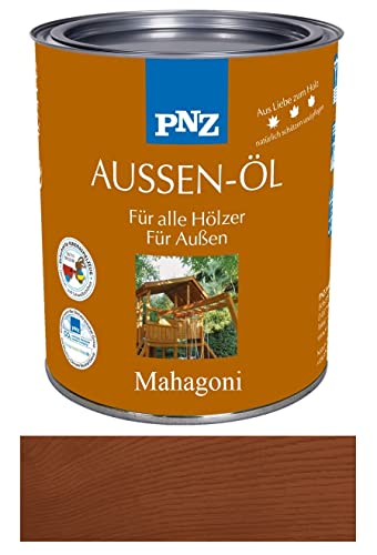 PNZ Außen-Öl Holzschutz Lasur Pflegelasur Premiumklasse von Gartenwelt Riegelsberger UV-beständig Mahagoni 2,5 Liter von Gartenwelt Riegelsberger