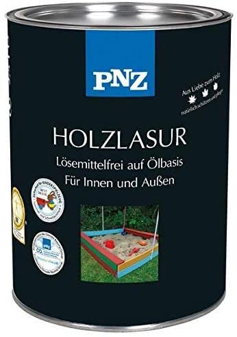 PNZ Holz-Lasur auf Ölbasis lösemittelfrei Holzschutz von Gartenwelt Riegelsberger Premiumklasse UV Schutz Lasurweiß 0,75 Liter von Gartenwelt Riegelsberger
