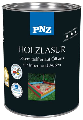 PNZ Holz-Lasur auf Ölbasis lösemittelfrei Holzschutz von Gartenwelt Riegelsberger Premiumklasse UV Schutz Zeder 0,75 Liter von Gartenwelt Riegelsberger