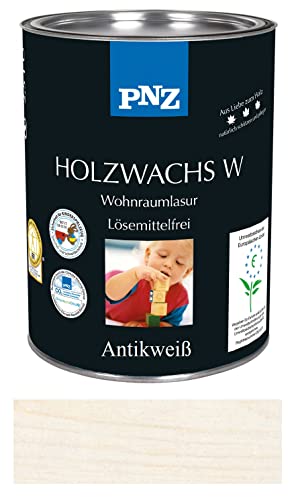 PNZ Holzwachs W Holzschutz Lasur Pflegelasur für Innen und Außen Premiumklasse von Gartenwelt Riegelsberger Antikweiß 2,5 Liter von Gartenwelt Riegelsberger