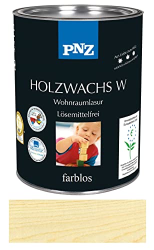 PNZ Holzwachs W Holzschutz Lasur Pflegelasur für Innen und Außen Premiumklasse von Gartenwelt Riegelsberger Farblos 0,75 Liter von Gartenwelt Riegelsberger