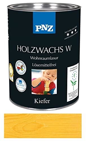 PNZ Holzwachs W Holzschutz Lasur Pflegelasur für Innen und Außen Premiumklasse von Gartenwelt Riegelsberger Kiefer 0,75 Liter von Gartenwelt Riegelsberger