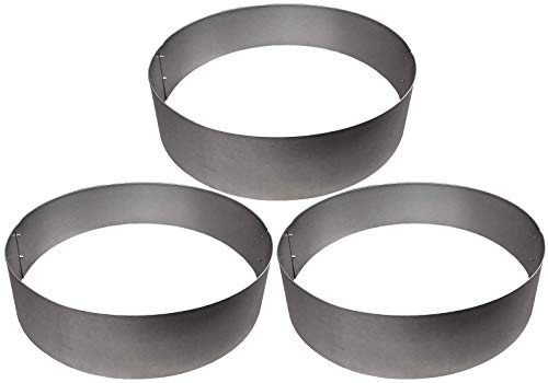 Premium Rasenkante Kreis Ø 75 cm Höhe 17,5 cm Beetumrandung Rasenbegrenzung Beeteinfassung 3 Stück (Set) von Gartenwelt Riegelsberger