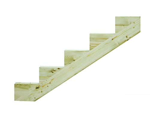 Gartenwelt Riegelsberger Treppenwange für 5 Stufen Geschosshöhe 85 cm Massivholz Kiefer kesseldruckimprägniert 1 Stück von Gartenwelt Riegelsberger