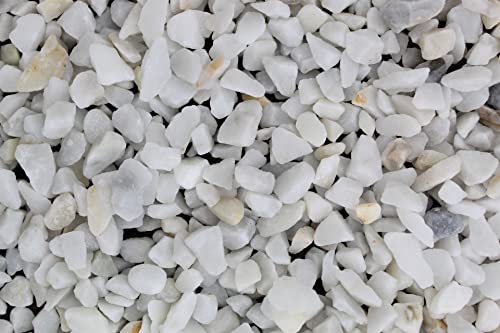 Ziersplitt Carrara 9-12 mm 25 kg Sack Splitt Gabionenfüllung Deko Garten von Gartenwelt Riegelsberger