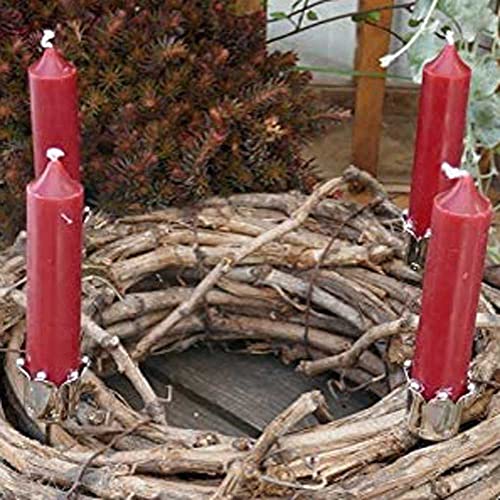 Gartenzaubereien Kerzenhalter für Tafelkerzen Silber 4er Set von Gartenzaubereien