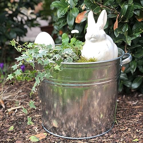 Zinkwanne - Zinkeimer wasserdicht - 32 Liter für den Garten als Miniteich oder zum Bepflanzen von Gartenzaubereien