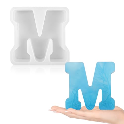 Gartful Harz-Buchstabenformen zum Gießen, M-Großbuchstaben-Alphabet, Harz-Silikonformen für Epoxidharz, dicke 3D-Silikon-Buchstabenformen zur Herstellung von Buchstaben, Wortschildern, Kunst Gartful Harz-Buchstabenformen zum Gießen, M-Großbuchstaben-Alphabet, Harz-Silikonformen für Epoxidharz, dicke 3D-Silikon-Buchstabenformen zur Herstellung von Buchstaben, Wortschildern, Kunst von Gartful