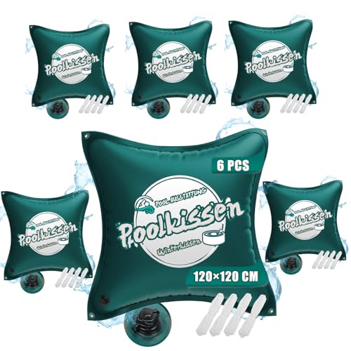Gartstary Poolkissen Winter XXL 6 Stück-120 x 120 cm - Luftkissen Pool mit Doppelnaht zur Poolabdeckung - Pool Kissen für den Winter - mit Boston Dual-Inflation Ventil(Grüner) Gartstary Poolkissen Winter XXL 6 Stück-120 x 120 cm - Luftkissen Pool mit Doppelnaht zur Poolabdeckung - Pool Kissen für den Winter - mit Boston Dual-Inflation Ventil(Grüner) von Gartstary