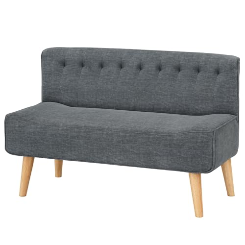 Garvee 2-Sitzer Stoffsofa Polstersofa Doppelsofa Retro-Look Sitzmöbel Loungesofa Holzrahmen Grau 117 x 55 x 76 cm Garvee 2-Sitzer Stoffsofa Polstersofa Doppelsofa Retro-Look Sitzmöbel Loungesofa Holzrahmen Grau 117 x 55 x 76 cm von Garvee