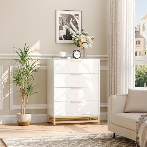 Garvee Kommode Mit 4 Schubladen Sideboard Komodenschrank Für Wohnzimmer,Schlafzimmer Kommode Mit Großer Stauraum für Kleidung Flur Moderne Kleiderschrank 90 x 60 x 40cm Garvee Kommode Mit 4 Schubladen Sideboard Komodenschrank Für Wohnzimmer,Schlafzimmer Kommode Mit Großer Stauraum für Kleidung Flur Moderne Kleiderschrank 90 x 60 x 40cm von Garvee
