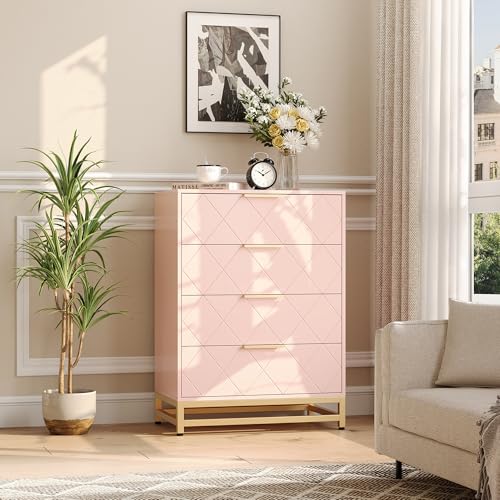 Garvee Kommode Mit 4 Schubladen Sideboard Komodenschrank Für Wohnzimmer,Schlafzimmer Kommode Mit Großer Stauraum für Kleidung Flur Moderne Kleiderschrank 90 x 60 x 40cm Garvee Kommode Mit 4 Schubladen Sideboard Komodenschrank Für Wohnzimmer,Schlafzimmer Kommode Mit Großer Stauraum für Kleidung Flur Moderne Kleiderschrank 90 x 60 x 40cm von Garvee